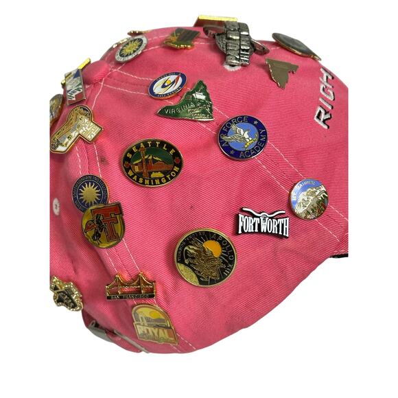 Pink Richmond VA Cap w/39 Souvenir Pins & Paul McCartney World Tour Pin - Picture 3 of 14